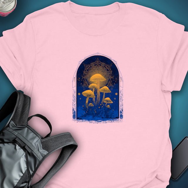 Luminous Grove Portal graphic T-shirt – Festival clothing by Triptees