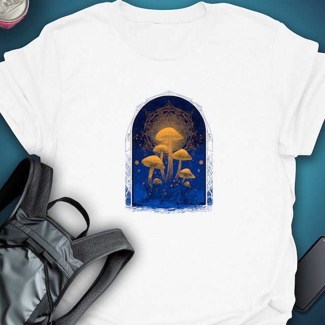 Luminous Grove Portal graphic T-shirt – Festival clothing by Triptees