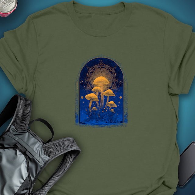 Luminous Grove Portal graphic T-shirt – Festival clothing by Triptees