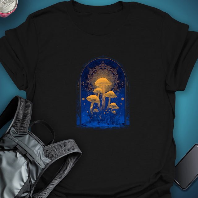 Luminous Grove Portal graphic T-shirt – Festival clothing by Triptees