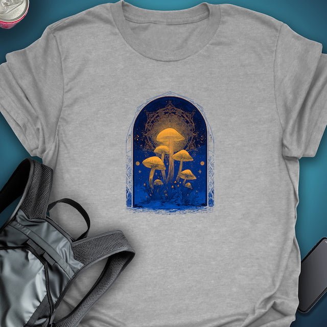 Luminous Grove Portal graphic T-shirt – Festival clothing by Triptees