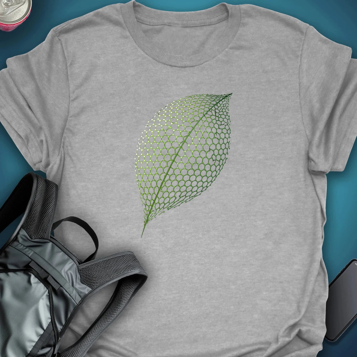 Mesh Leaf graphic T-shirt – Festival clothing by Triptees