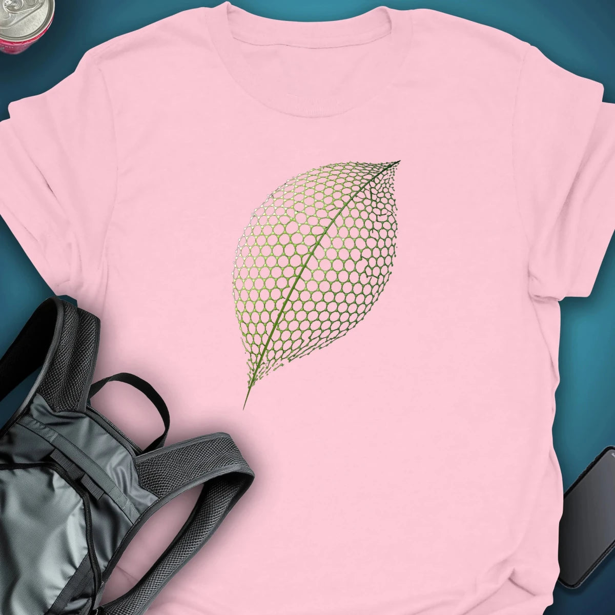 Mesh Leaf graphic T-shirt – Festival clothing by Triptees