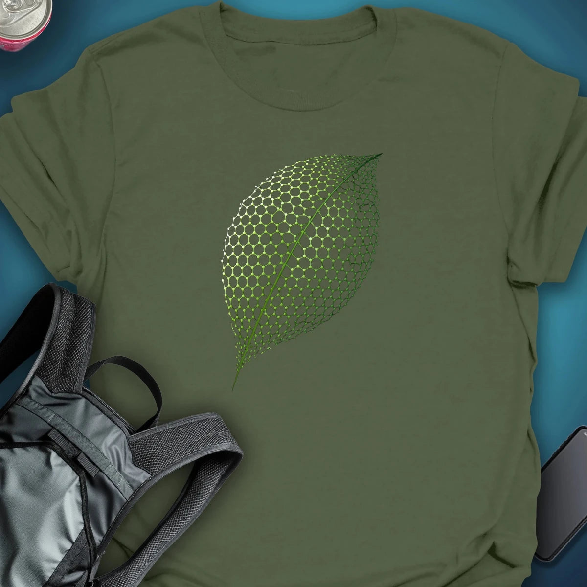 Mesh Leaf graphic T-shirt – Festival clothing by Triptees