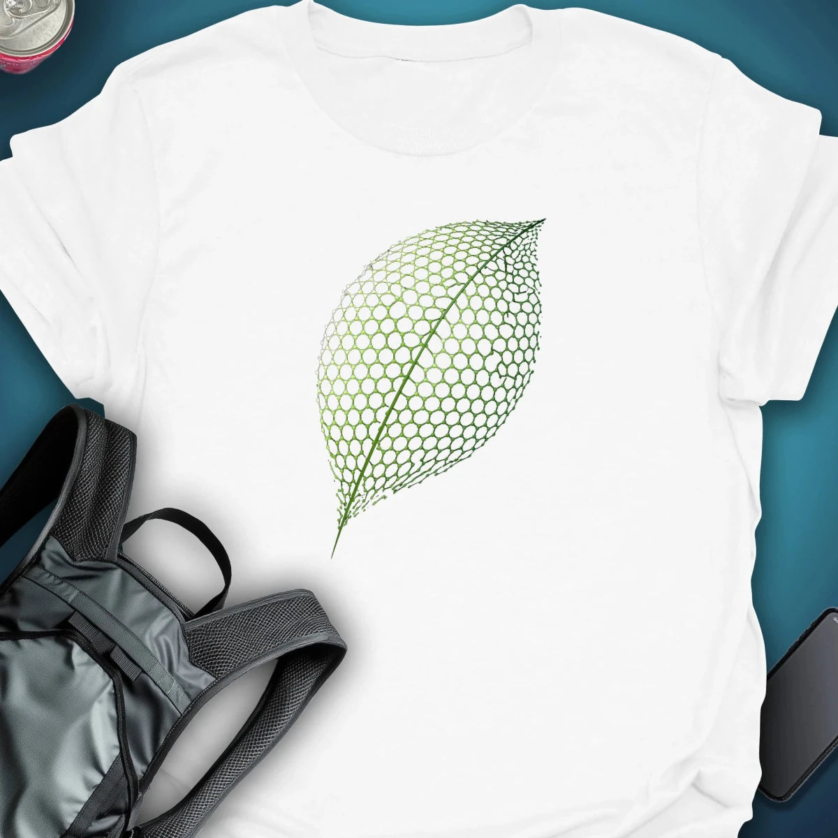 Mesh Leaf graphic T-shirt – Festival clothing by Triptees