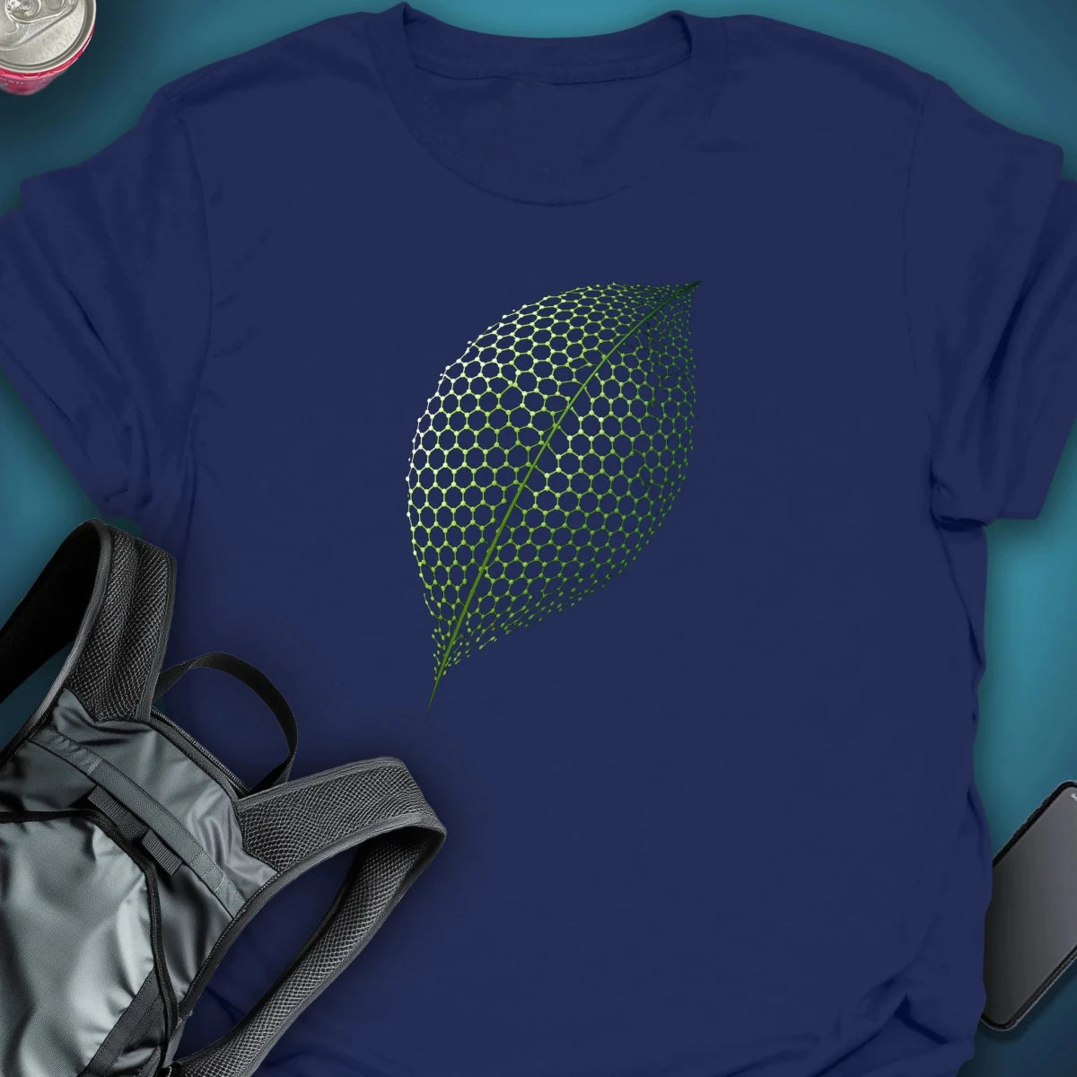 Mesh Leaf graphic T-shirt – Festival clothing by Triptees