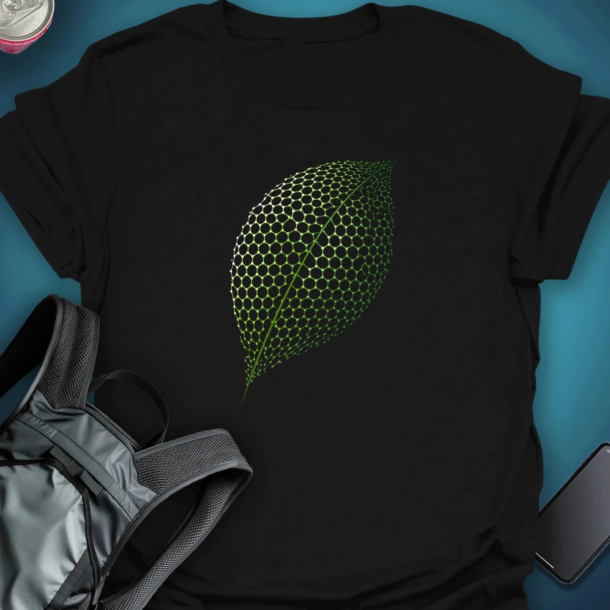 Mesh Leaf graphic T-shirt – Festival clothing by Triptees