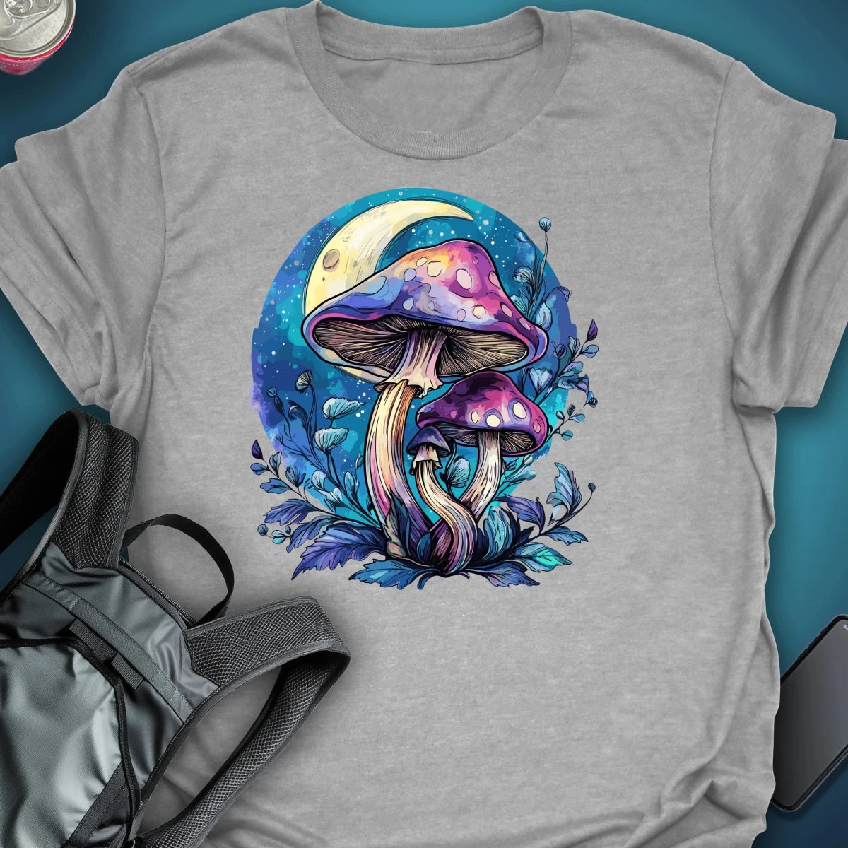 Moon Bloom graphic T-shirt – Festival clothing by Triptees