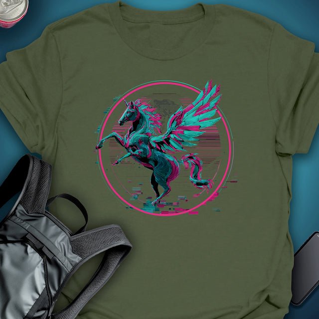 Neon Pegasus graphic T-shirt – Festival clothing by Triptees