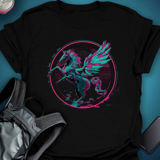 Neon Pegasus graphic T-shirt – Festival clothing by Triptees