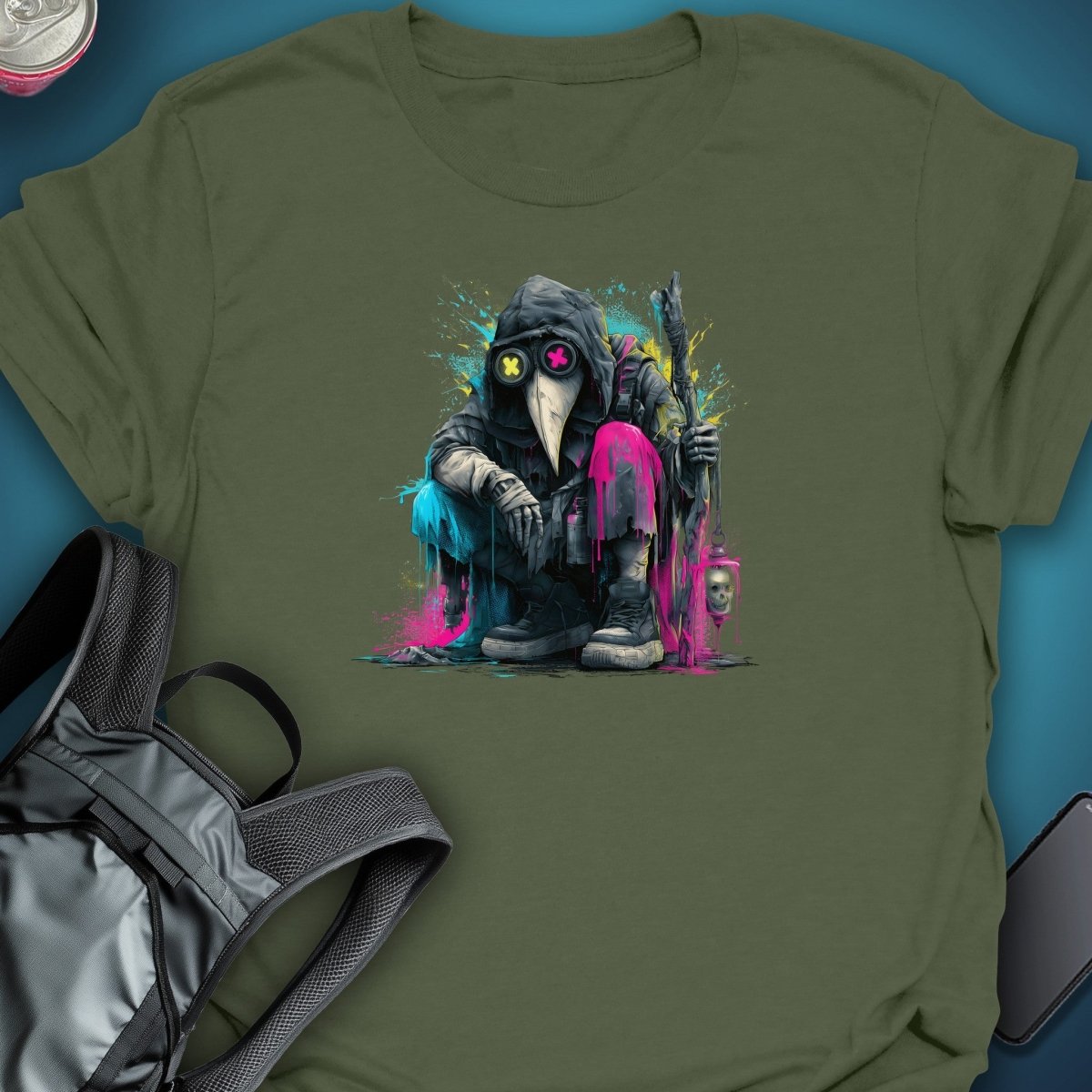 Neon Plague Graphic T-Shirt graphic T-shirt – Festival clothing by Triptees