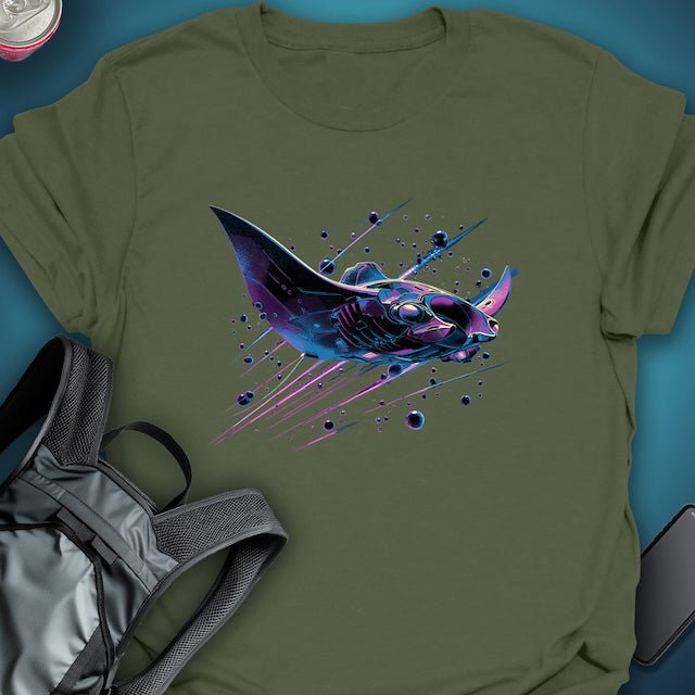 Nightwave Manta graphic T-shirt – Festival clothing by Triptees