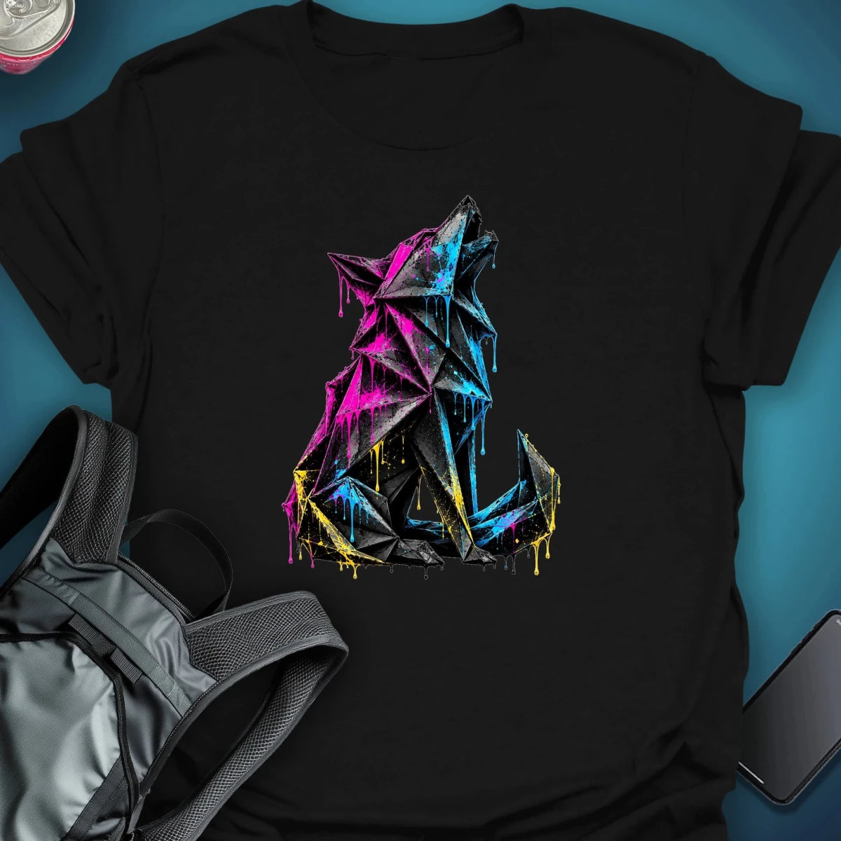 Origami Wolf Graphic T-shirt graphic T-shirt – Festival clothing by Triptees