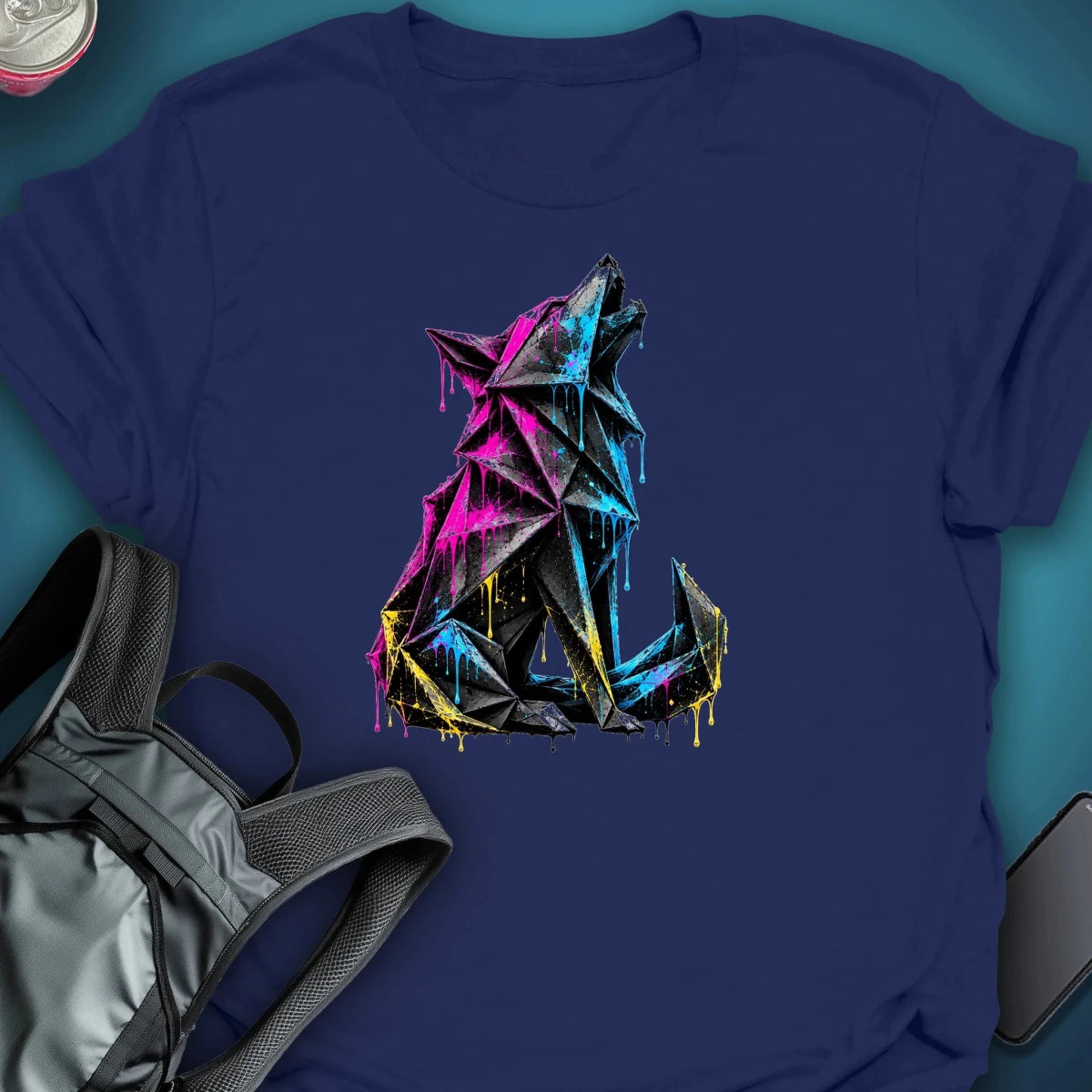 Origami Wolf Graphic T-shirt graphic T-shirt – Festival clothing by Triptees