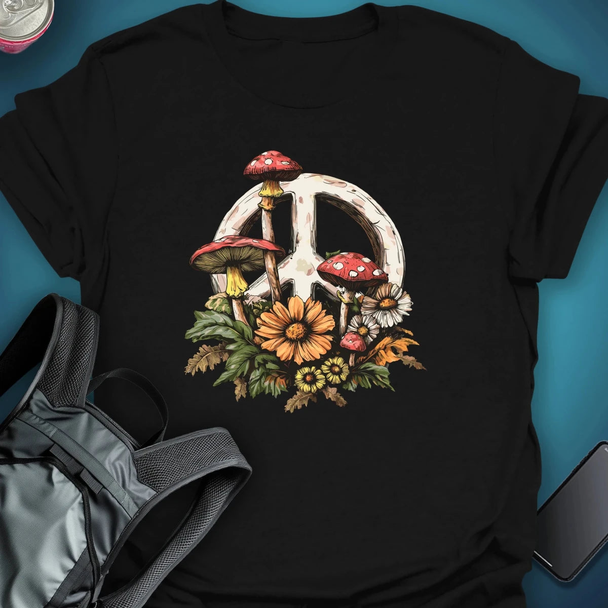 Peace Spores graphic T-shirt – Festival clothing by Triptees