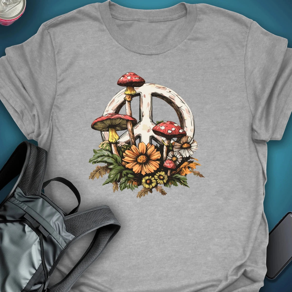 Peace Spores graphic T-shirt – Festival clothing by Triptees