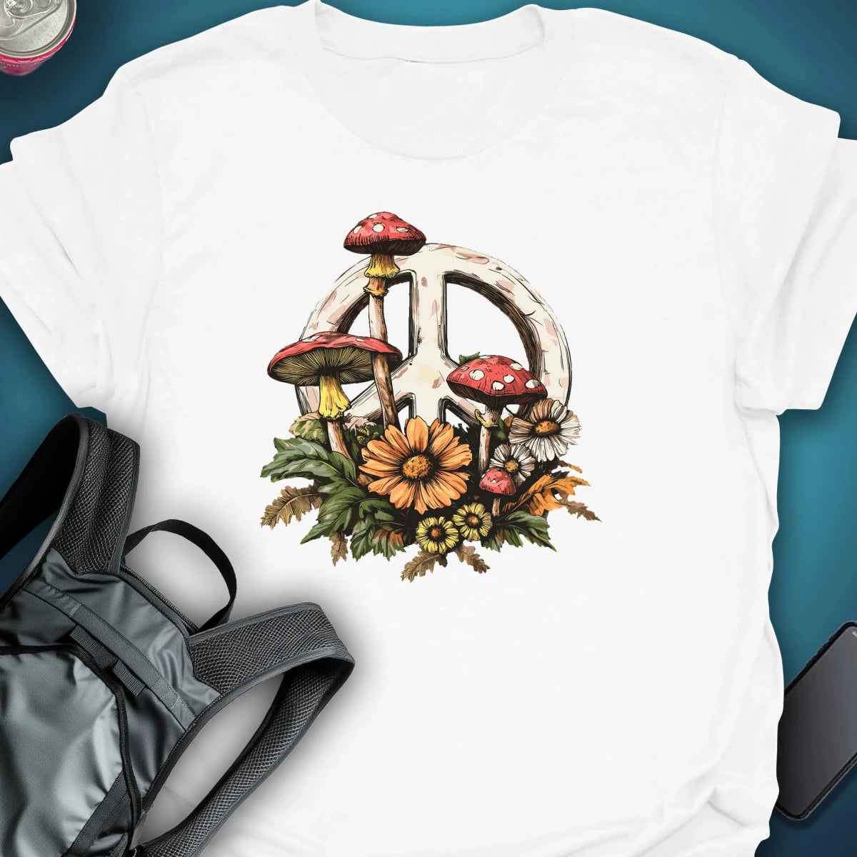 Peace Spores graphic T-shirt – Festival clothing by Triptees