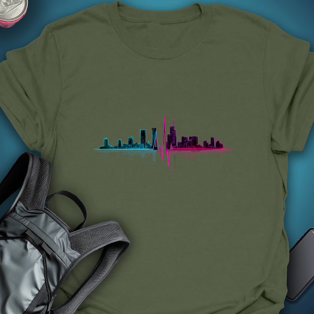 Pulse Over Miami graphic T-shirt – Festival clothing by Triptees