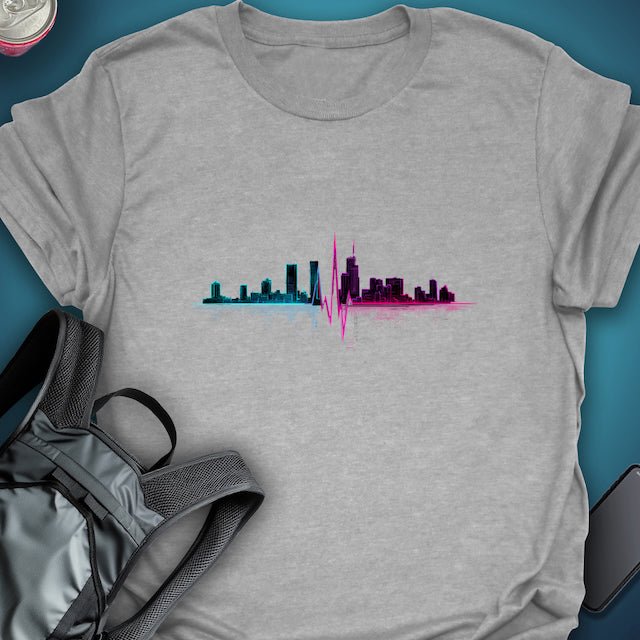 Pulse Over Miami graphic T-shirt – Festival clothing by Triptees