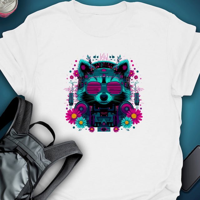 Ravecoon graphic T-shirt – Festival clothing by Triptees