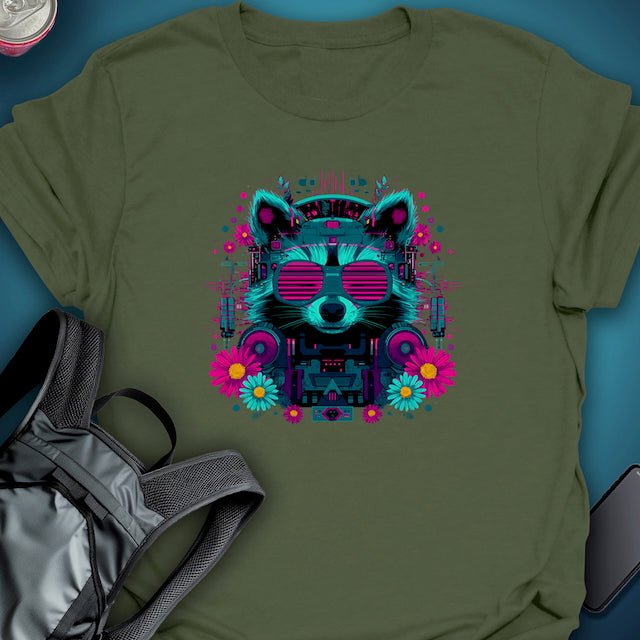 Ravecoon graphic T-shirt – Festival clothing by Triptees
