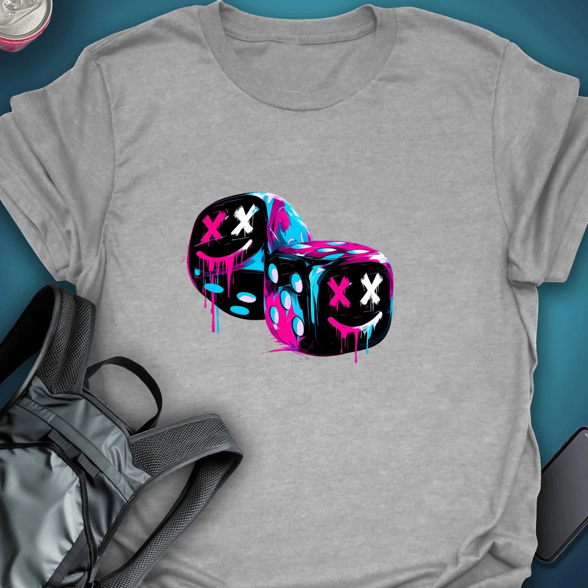 Roll the Dice Graphic T-shirt graphic T-shirt – Festival clothing by Triptees