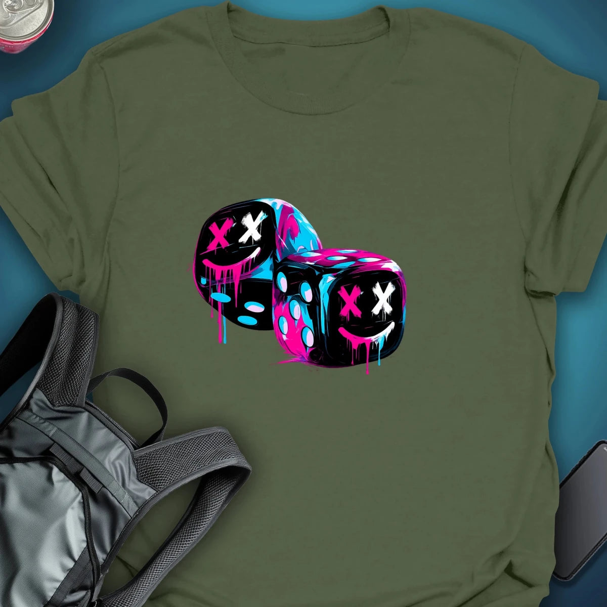 Roll the Dice Graphic T-shirt graphic T-shirt – Festival clothing by Triptees