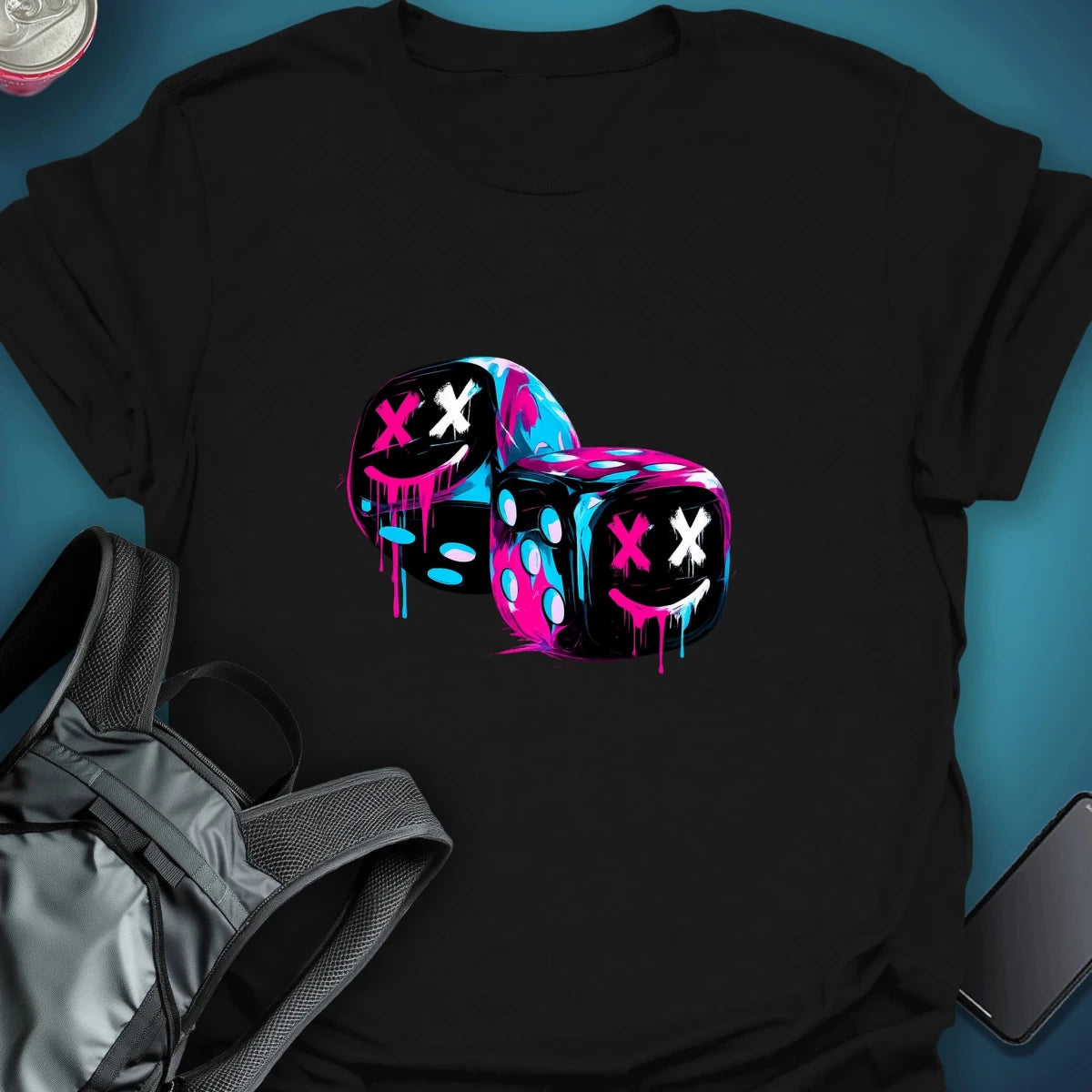 Roll the Dice Graphic T-shirt graphic T-shirt – Festival clothing by Triptees