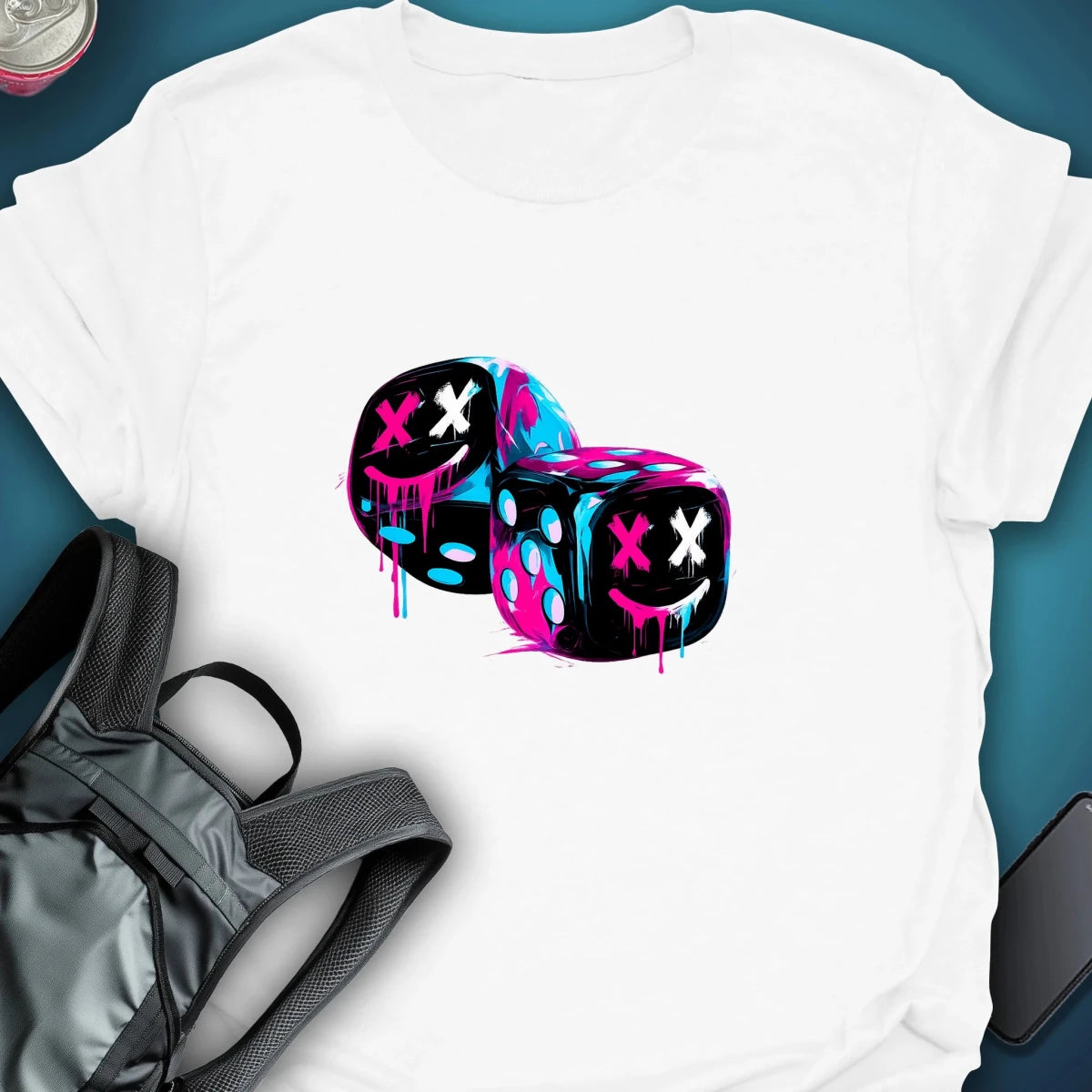 Roll the Dice Graphic T-shirt graphic T-shirt – Festival clothing by Triptees