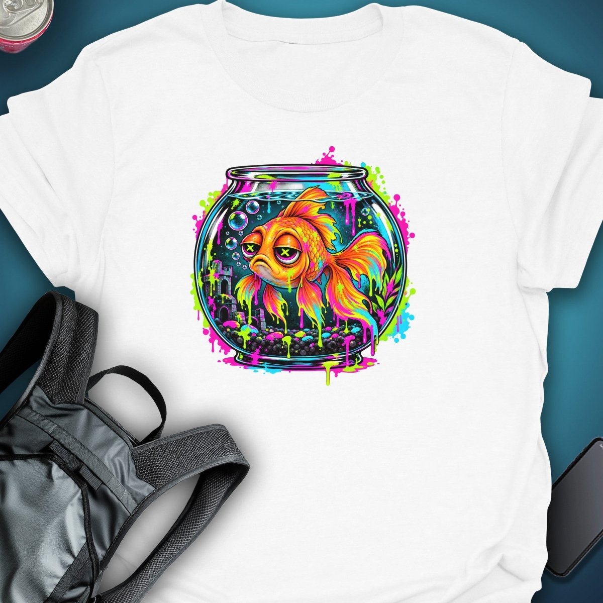 Sad Fish Aquarium Graphic T-Shirt graphic T-shirt – Festival clothing by Triptees