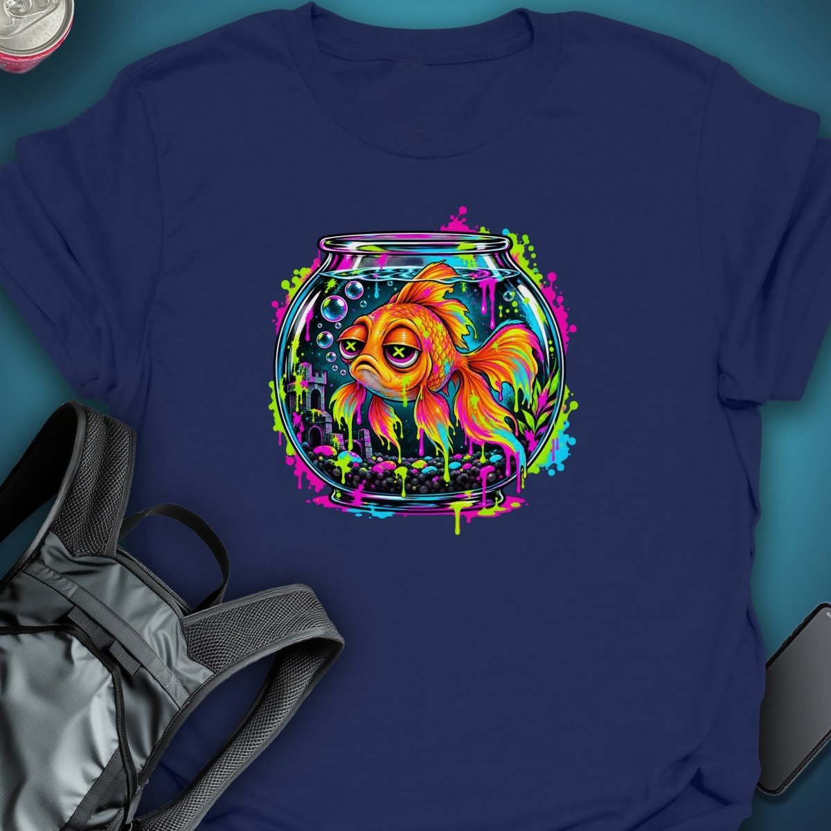 Sad Fish Aquarium Graphic T-Shirt graphic T-shirt – Festival clothing by Triptees