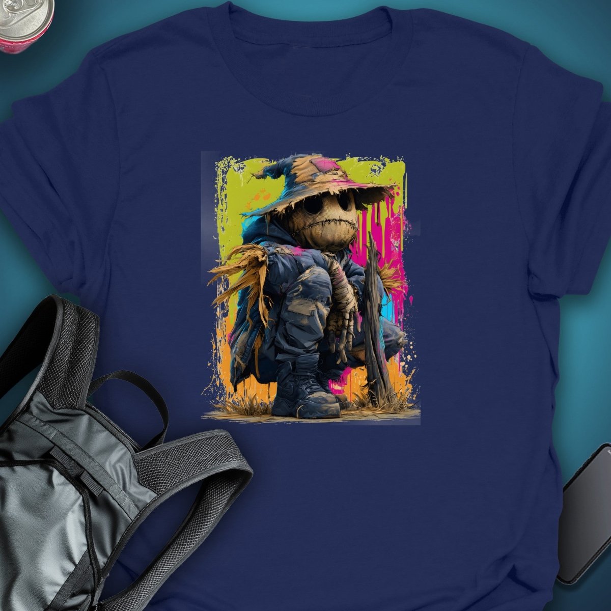 Scarecrow Splatter Graphic T-Shirt graphic T-shirt – Festival clothing by Triptees