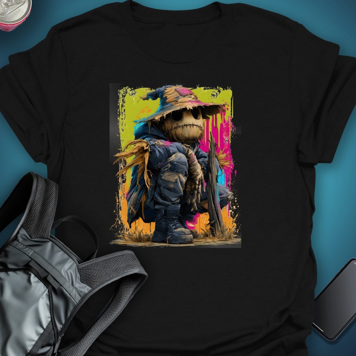 Scarecrow Splatter Graphic T-Shirt graphic T-shirt – Festival clothing by Triptees