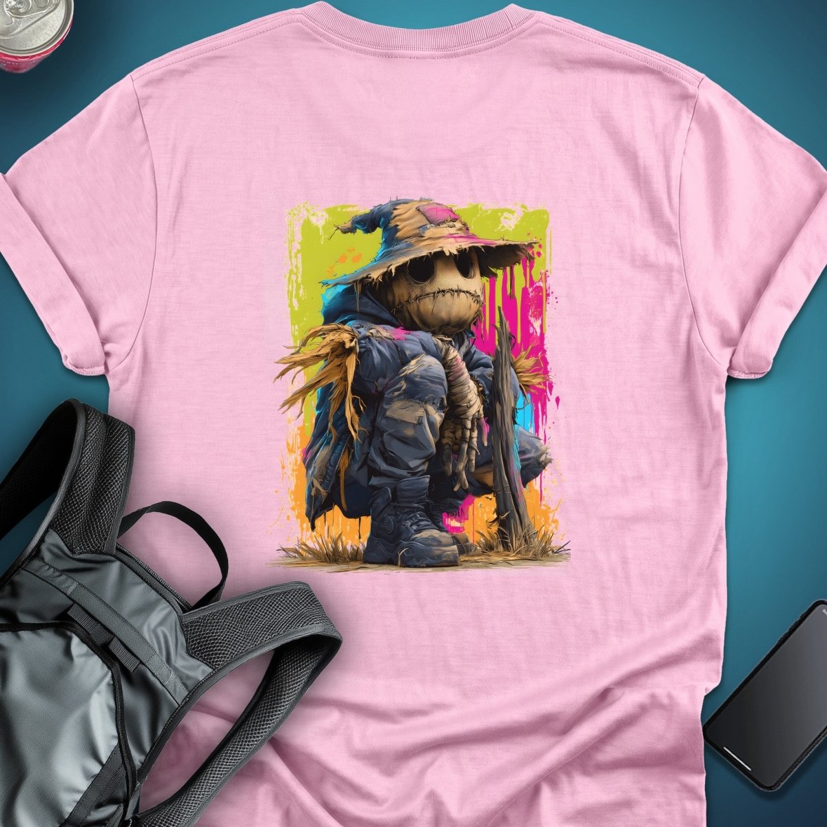 Scarecrow Splatter Graphic T-Shirt graphic T-shirt – Festival clothing by Triptees