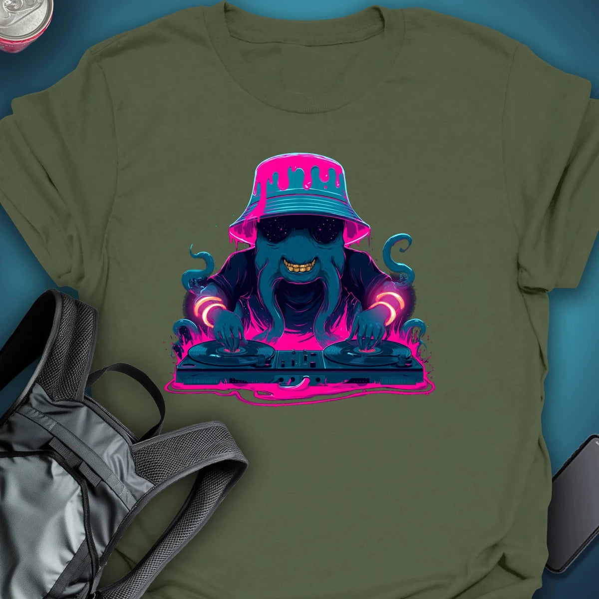 Tentacle Tempo graphic T-shirt – Festival clothing by Triptees