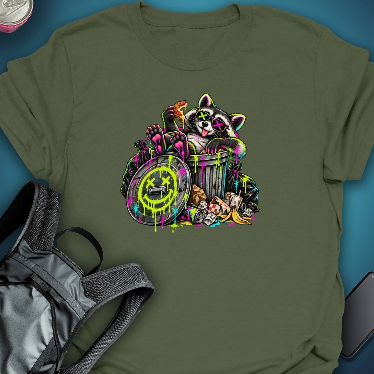 Trash Panda Party Graphic T-Shirt graphic T-shirt – Festival clothing by Triptees