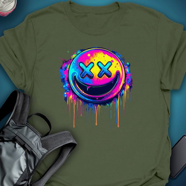 Triptees T-shirt Emoji Smiley XX graphic T-shirt – Festival clothing by Triptees