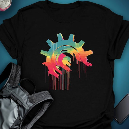 Triptees T-shirt Glitch Gear graphic T-shirt – Festival clothing by Triptees