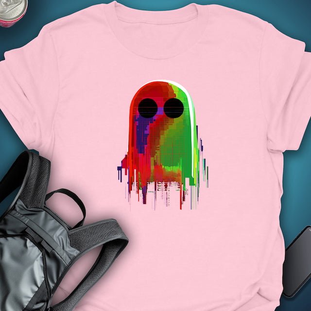 TripTees T-Shirt Glitch Ghost (Halloween Edition) graphic T-shirt – Festival clothing by Triptees