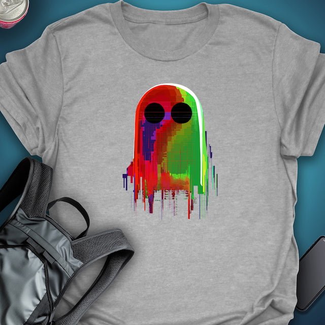 TripTees T-Shirt Glitch Ghost (Halloween Edition) graphic T-shirt – Festival clothing by Triptees