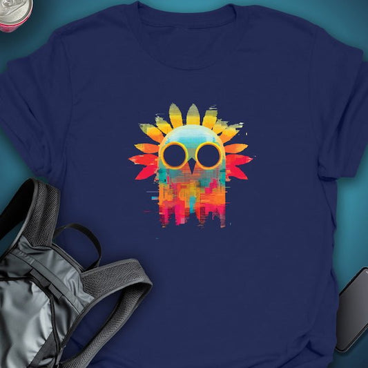 Triptees T-shirt Glitch Owl graphic T-shirt – Festival clothing by Triptees