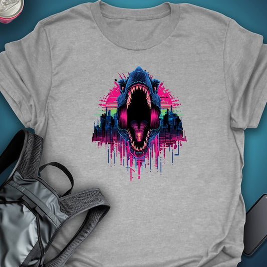 Triptees T-shirt Glitch Rex graphic T-shirt – Festival clothing by Triptees