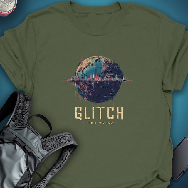 Triptees T-Shirt Glitch The World graphic T-shirt – Festival clothing by Triptees