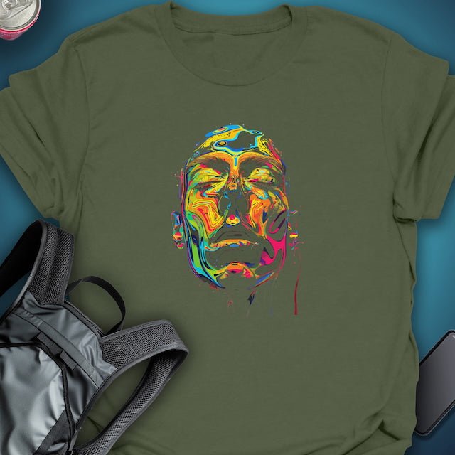Triptees T-shirt Melting Face graphic T-shirt – Festival clothing by Triptees