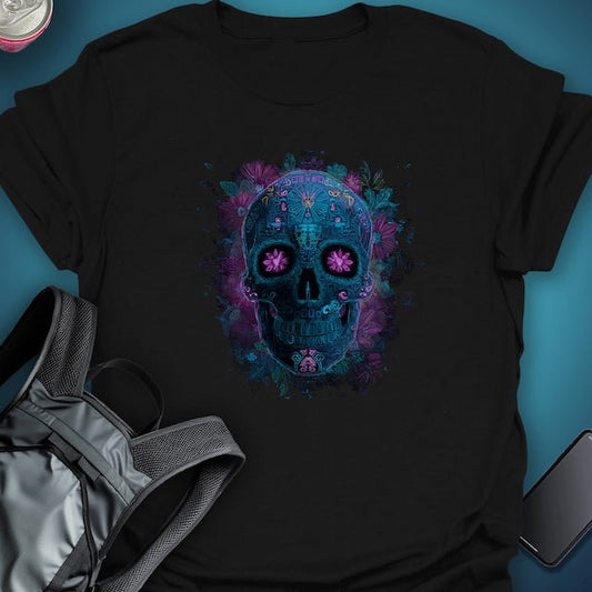 TripTees T-Shirt Midnight Calavera graphic T-shirt – Festival clothing by Triptees