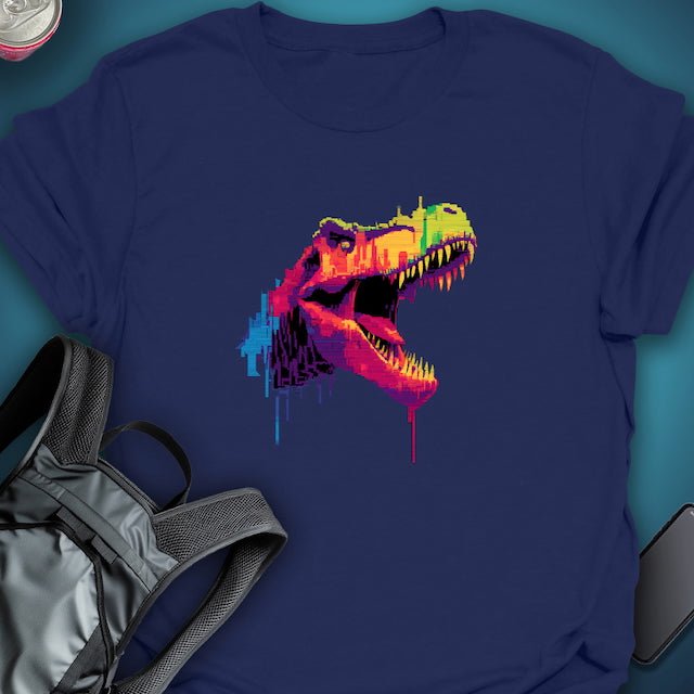 TripTees T-Shirt Neon Rex graphic T-shirt – Festival clothing by Triptees