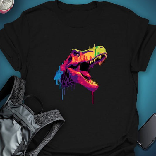 TripTees T-Shirt Neon Rex graphic T-shirt – Festival clothing by Triptees