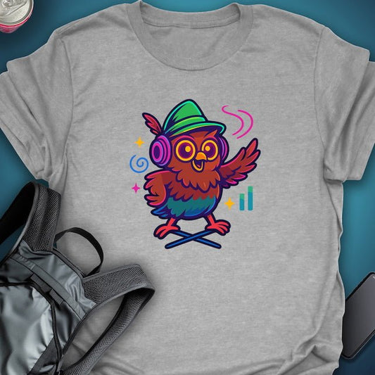Triptees T-shirt Night Owl Grooves graphic T-shirt – Festival clothing by Triptees