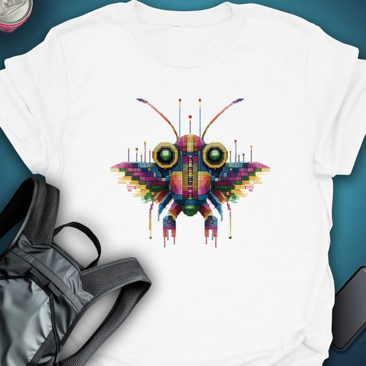 Triptees T-shirt Pixel Moth graphic T-shirt – Festival clothing by Triptees