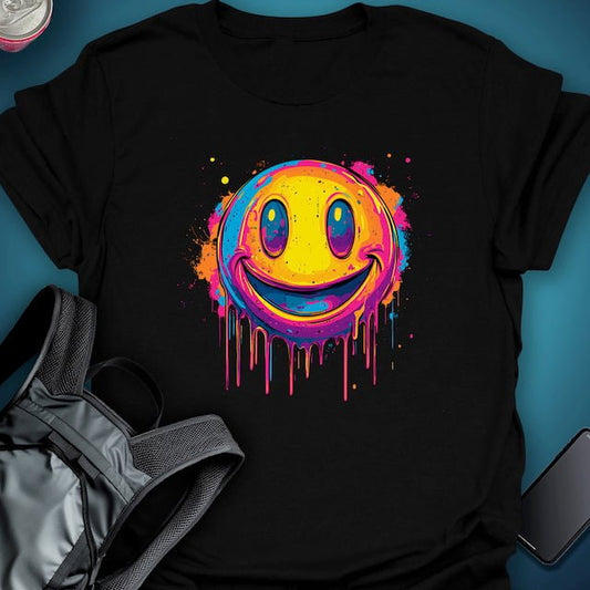 Triptees T-shirt Smiley Emoji OG graphic T-shirt – Festival clothing by Triptees